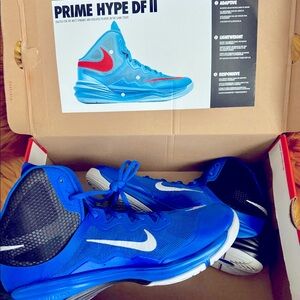 Men’s Nike Prime Hype DF. Bright blue called Game Royal. Very new